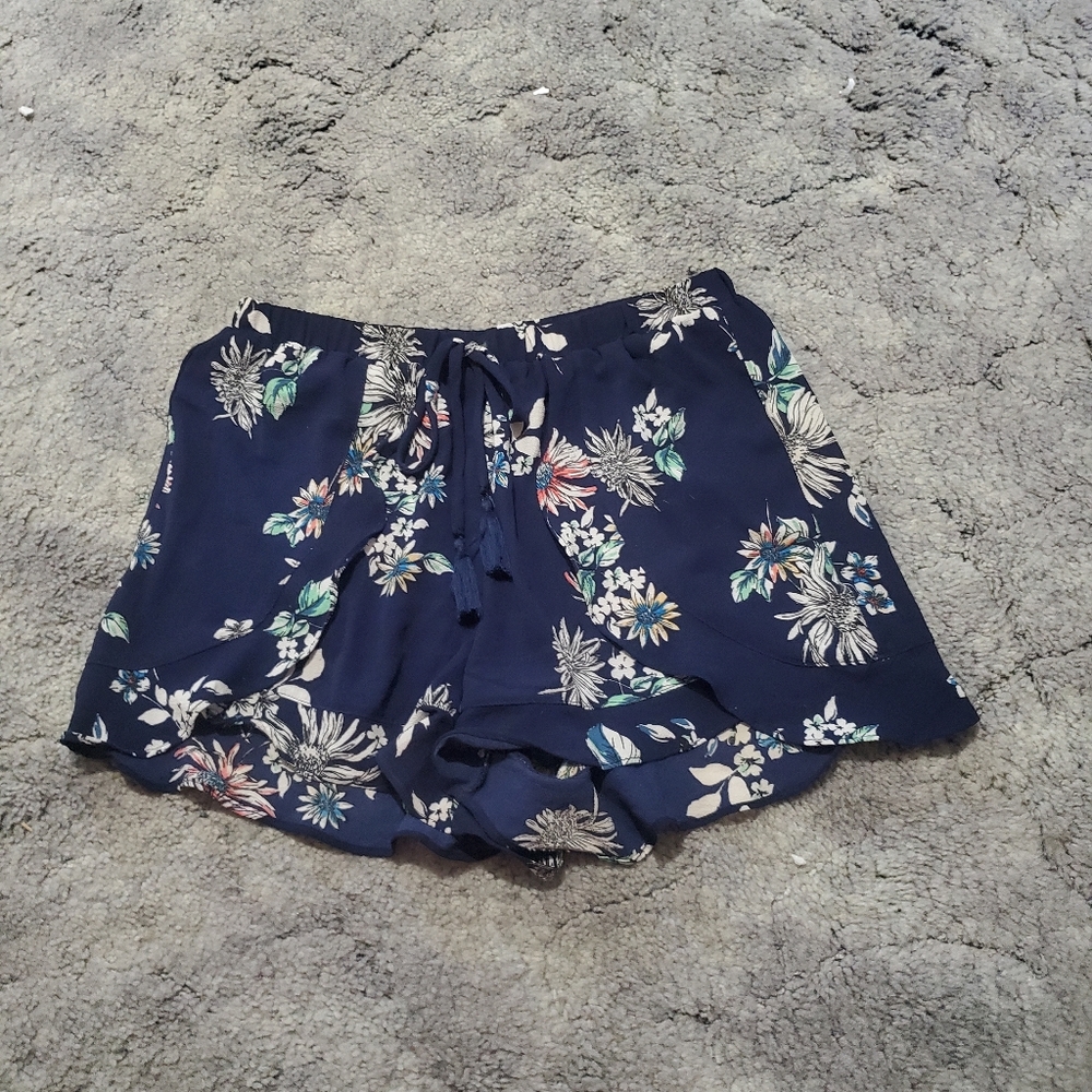 Cute Floral Wrap Shorts